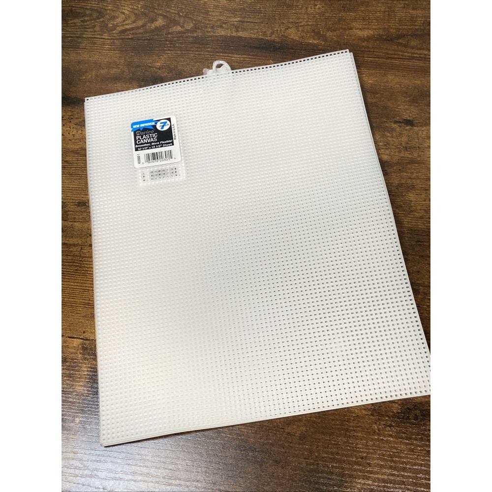 Lot of 10 Darice Plastic Canvas 7 Mesh 10.5" x 13.5. Smoother More Flexible USA